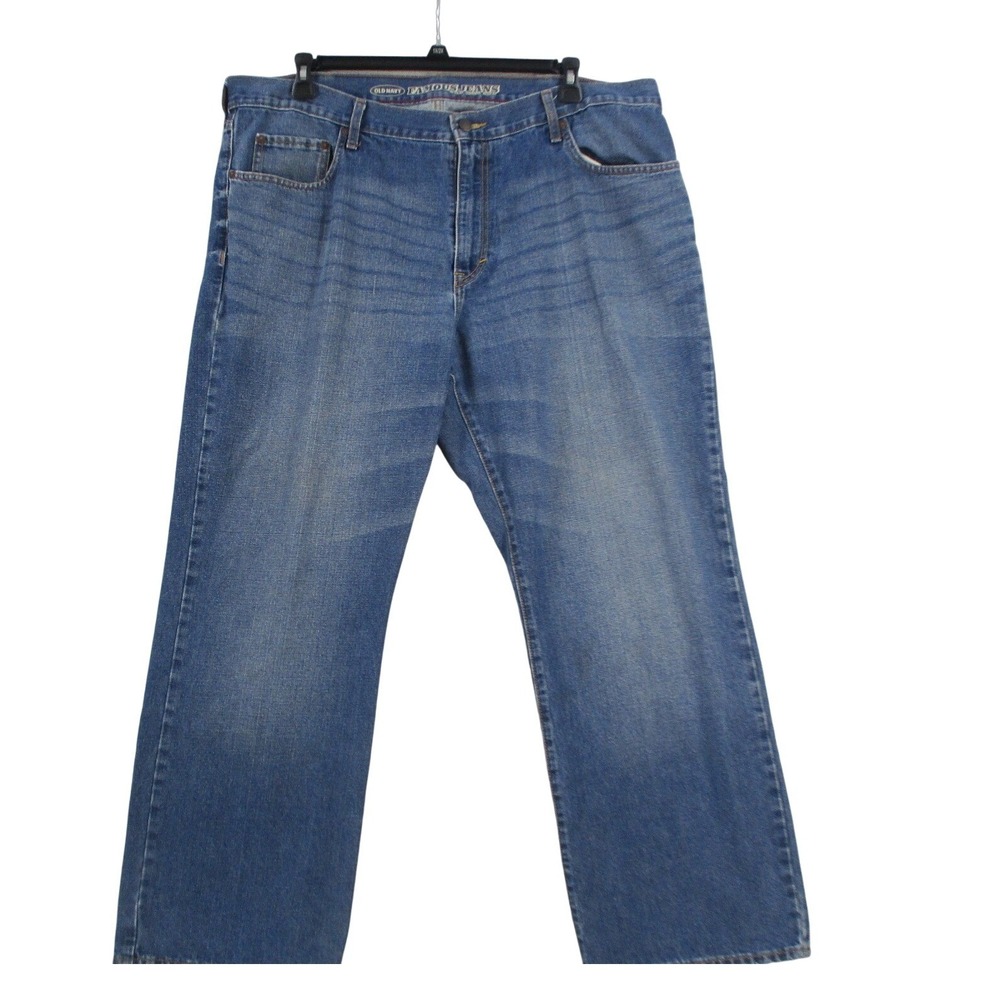 Old Navy Famous Jeans Womens Plus Blue Denim Straight Leg‎ Medium Wash 1X/2X